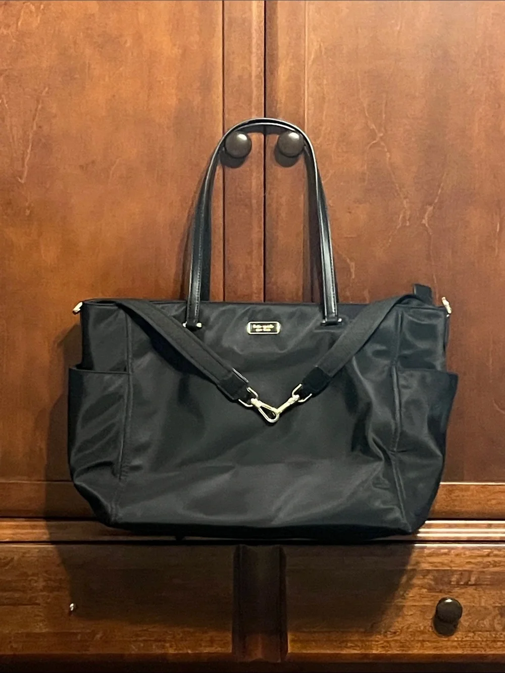 kate spade Black Nylon Tote with Removable Shoulder Strap